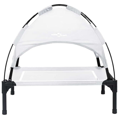Dog Bed Folding Manual Silver Grey 63 x 49.5 x 60 cm Steel