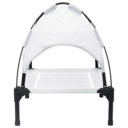 Dog Bed Folding Manual Silver Grey 63 x 49.5 x 60 cm Steel