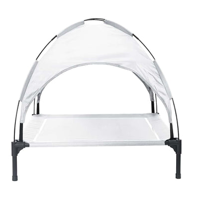 Dog Bed Folding Manual Silver Grey 104 x 86 x 84.5 cm Steel
