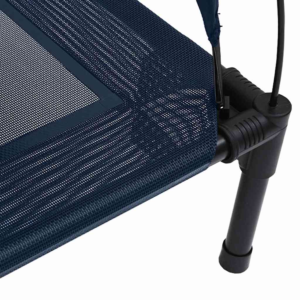 Dog Bed Folding Manual Navy Blue 104 x 86 x 84.5 cm Steel