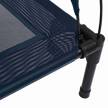 Dog Bed Folding Manual Navy Blue 104 x 86 x 84.5 cm Steel