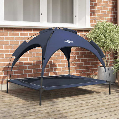 Dog Bed Folding Manual Navy Blue 104 x 86 x 84.5 cm Steel