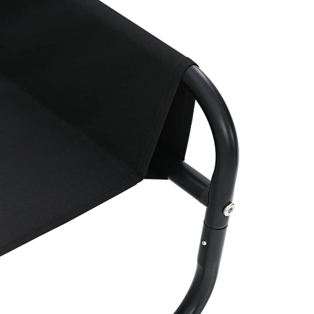 Dog Bed Folding Manual Black 75 x 75 x 30 cm Steel