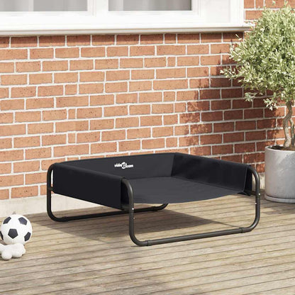 Dog Bed Folding Manual Black 75 x 75 x 30 cm Steel