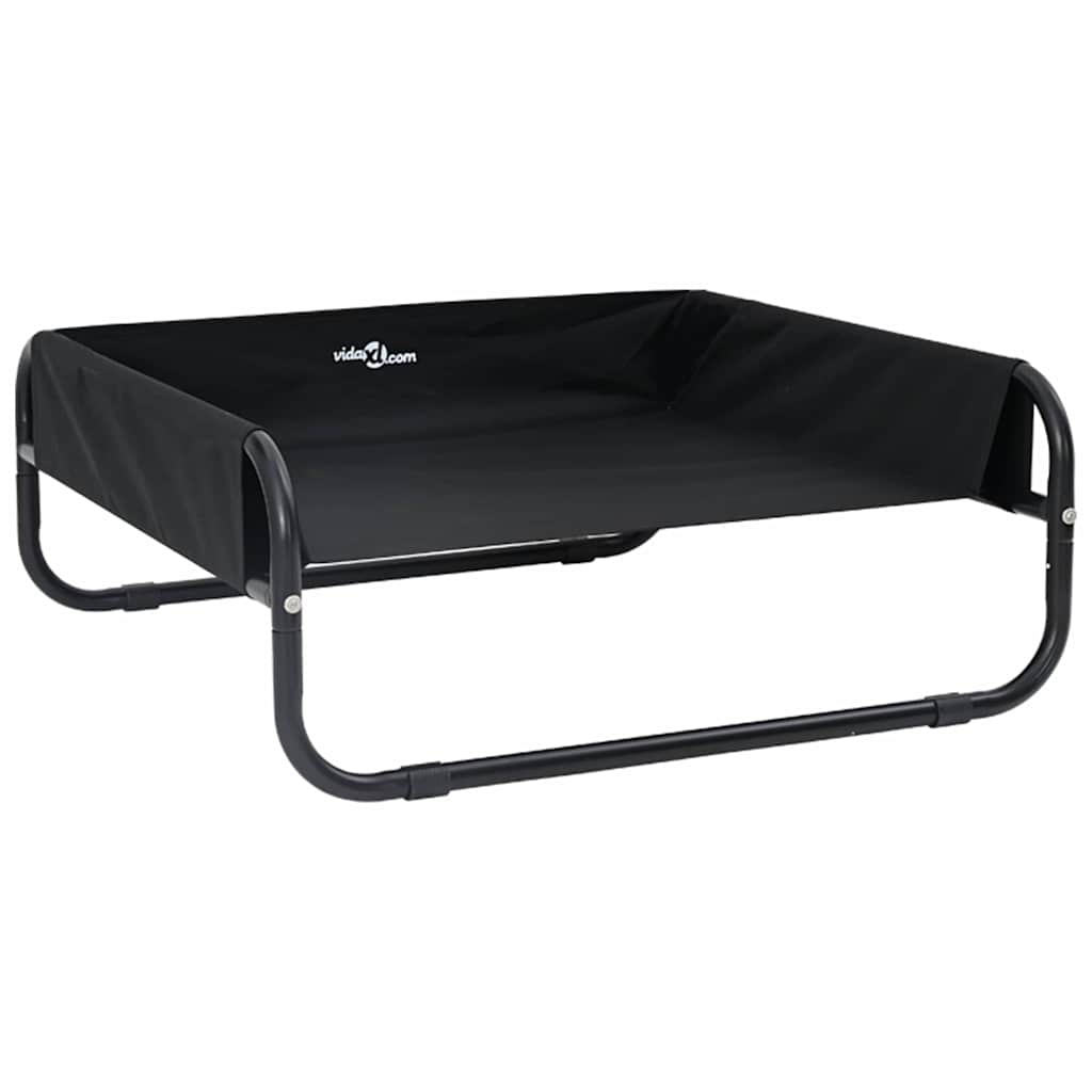 Dog Bed Folding Manual Black 75 x 75 x 30 cm Steel