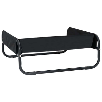 Dog Bed Folding Manual Black 75 x 75 x 30 cm Steel