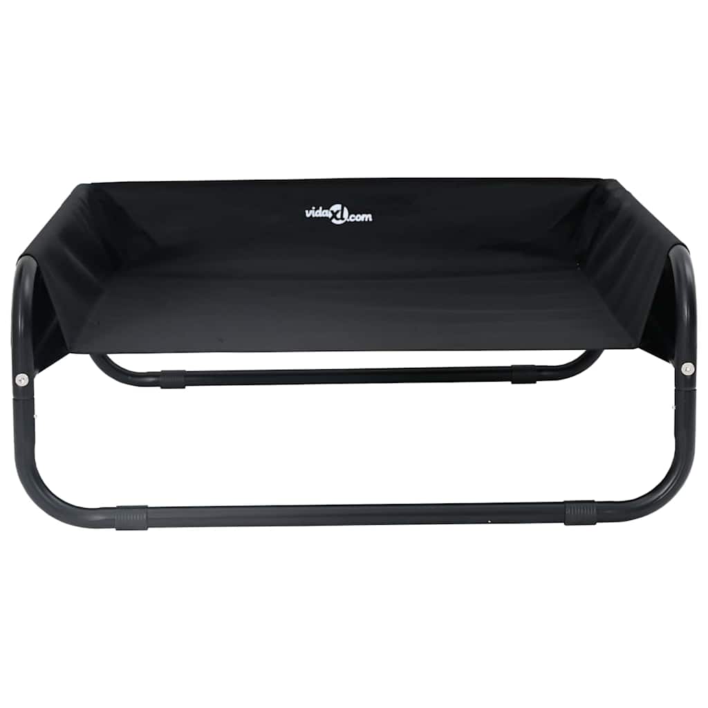 Dog Bed Folding Manual Black 75 x 75 x 30 cm Steel