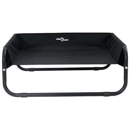 Dog Bed Folding Manual Black 75 x 75 x 30 cm Steel