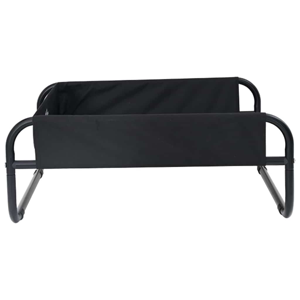 Dog Bed Folding Manual Black 75 x 75 x 30 cm Steel