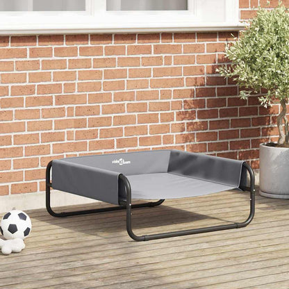 Dog Bed Folding Manual Light Grey 75 x 75 x 30 cm Steel