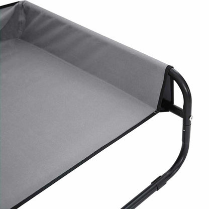 Dog Bed Folding Manual Light Grey 85 x 85 x 33 cm Steel