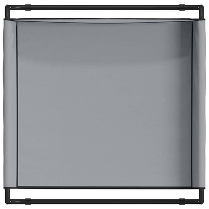 Dog Bed Folding Manual Light Grey 85 x 85 x 33 cm Steel