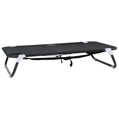 Dog Bed Folding Manual Black 90 x 55 x 18 cm Steel