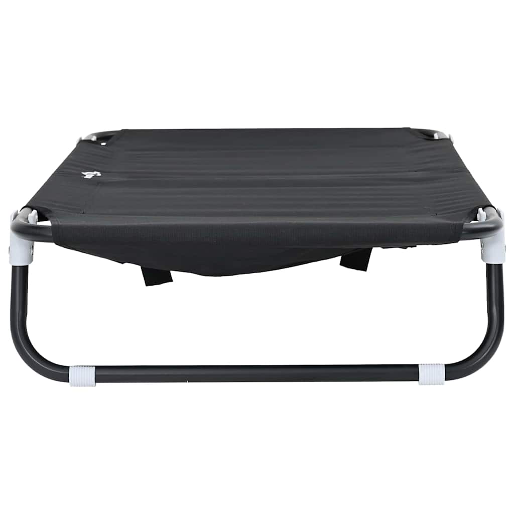 Dog Bed Folding Manual Black 90 x 55 x 18 cm Steel