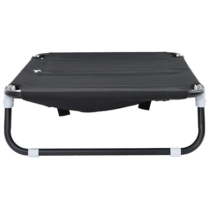 Dog Bed Folding Manual Black 90 x 55 x 18 cm Steel