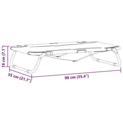 Dog Bed Folding Manual Black 90 x 55 x 18 cm Steel