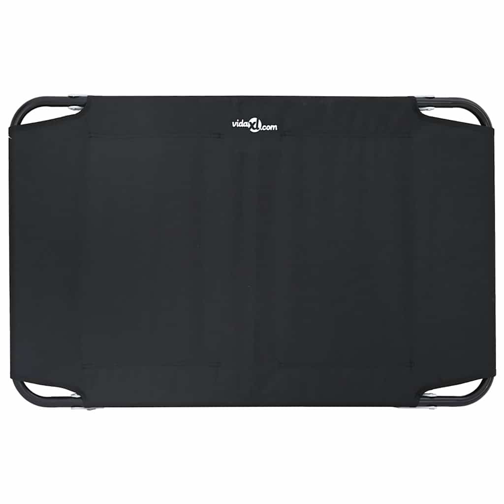 Dog Bed Folding Manual Black 90 x 55 x 18 cm Steel