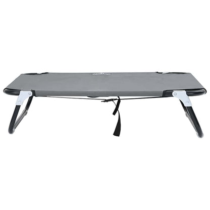 Dog Bed Folding Manual Light Grey 80 x 55 x 18 cm Steel