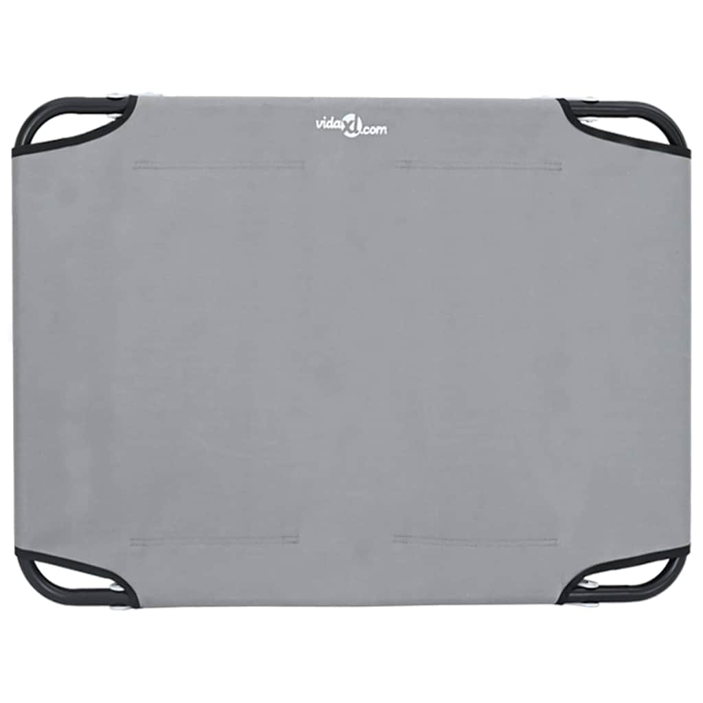 Dog Bed Folding Manual Light Grey 80 x 55 x 18 cm Steel