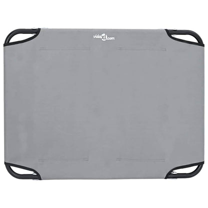 Dog Bed Folding Manual Light Grey 80 x 55 x 18 cm Steel