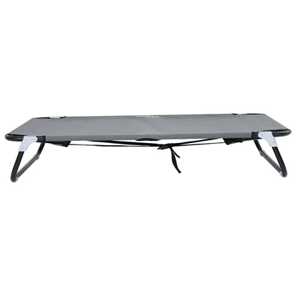 Dog Bed Folding Manual Light Grey 90 x 55 x 18 cm Steel