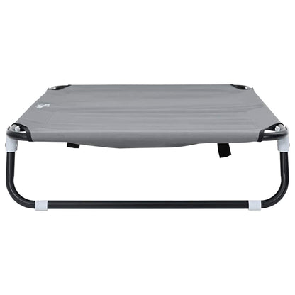 Dog Bed Folding Manual Light Grey 90 x 55 x 18 cm Steel