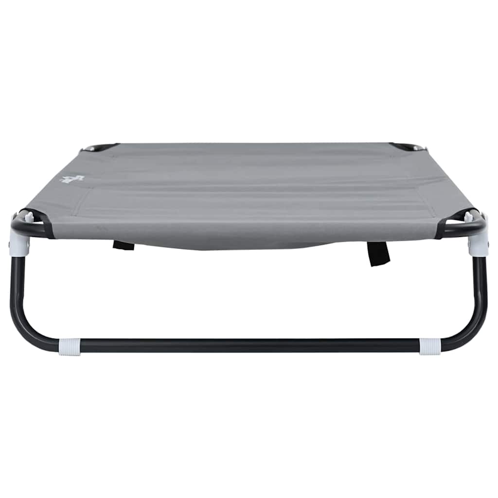 Dog Bed Folding Manual Light Grey 105 x 65 x 18 cm Steel