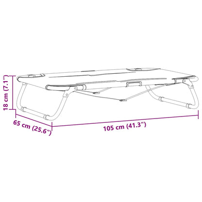 Dog Bed Folding Manual Light Grey 105 x 65 x 18 cm Steel