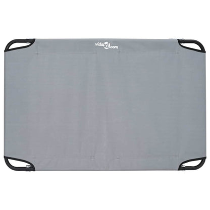 Dog Bed Folding Manual Light Grey 105 x 65 x 18 cm Steel