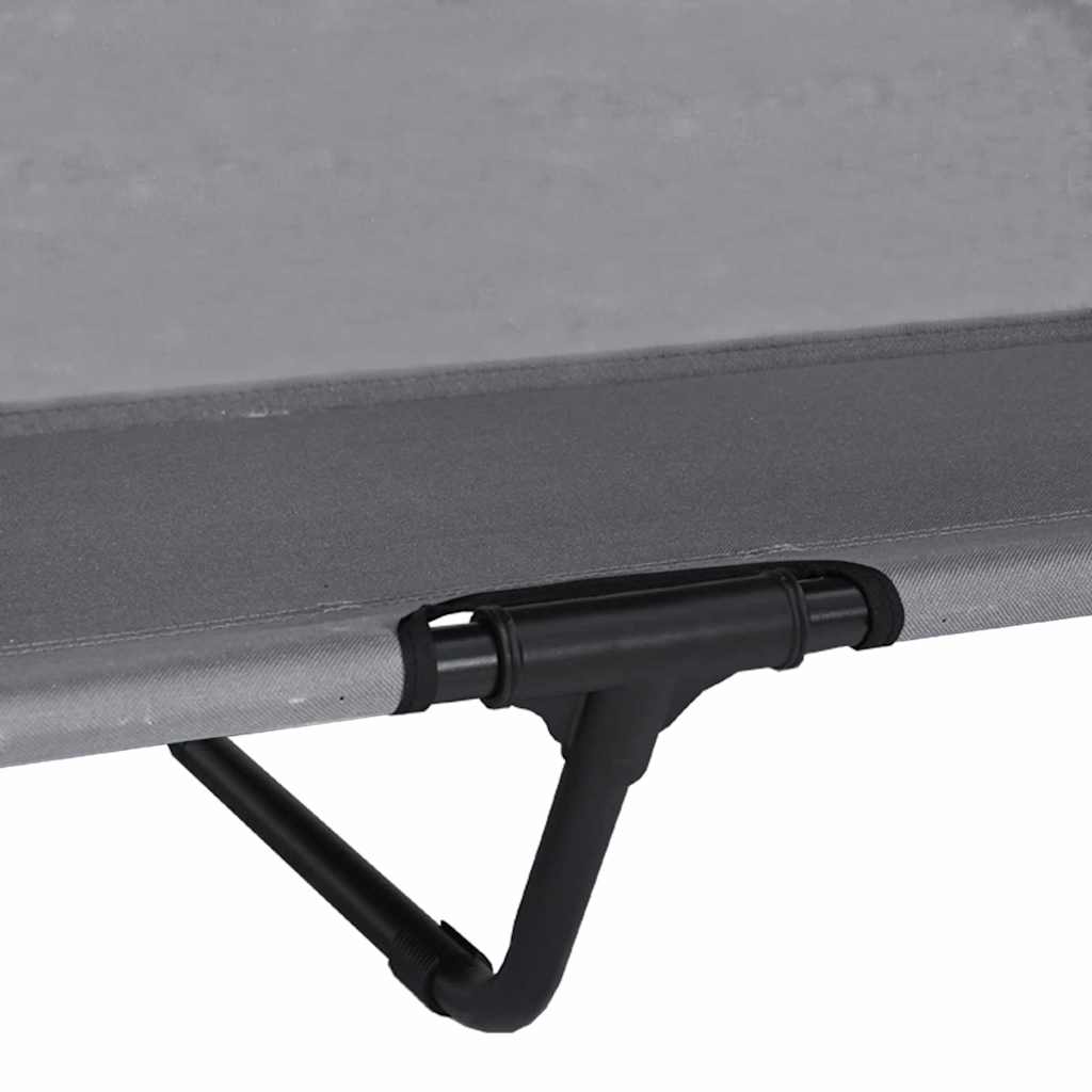 Raised Dog Bed Light Grey 127 x 81 x 108 cm Fabric and Steel