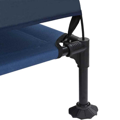 Raised Dog Bed Navy Blue 127 x 81 x 108 cm Fabric and Steel