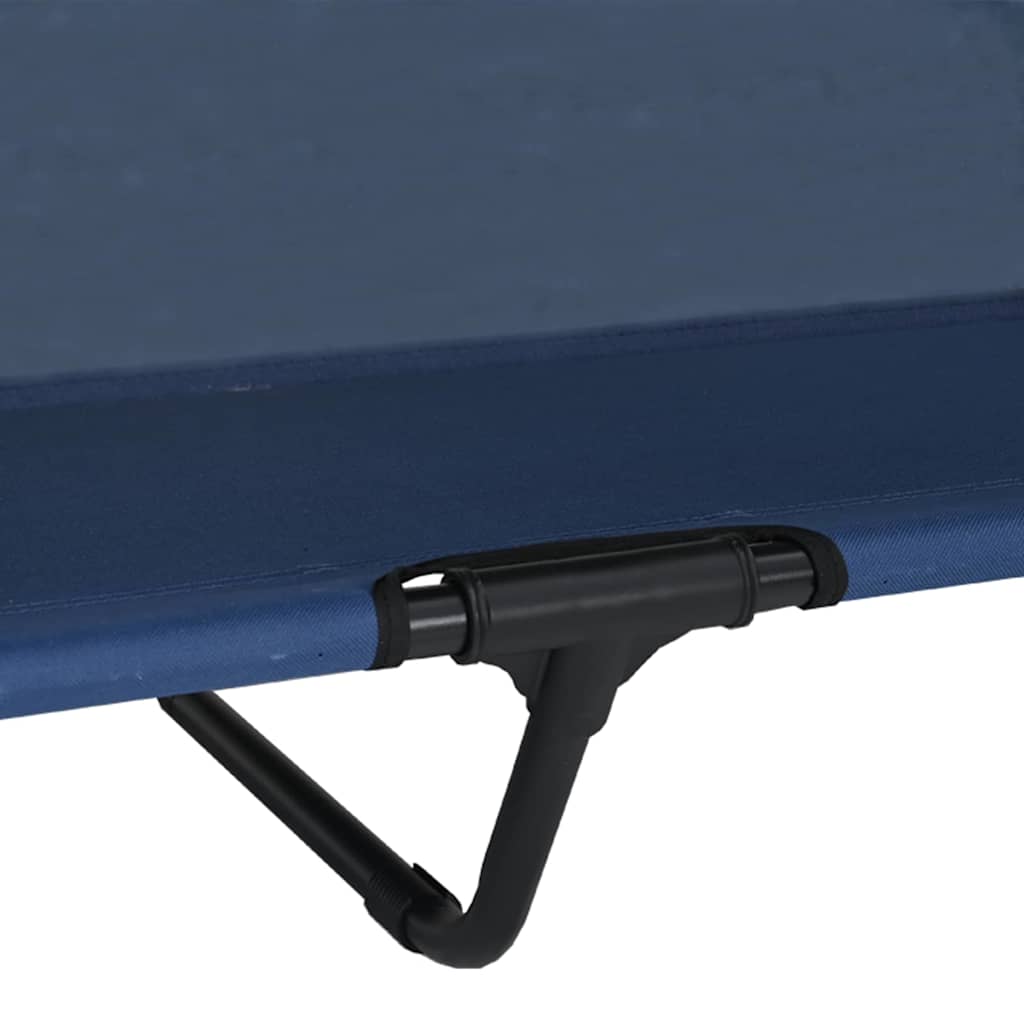 Raised Dog Bed Navy Blue 127 x 81 x 108 cm Fabric and Steel