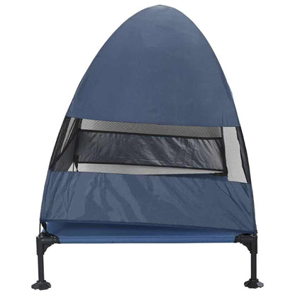 Raised Dog Bed Navy Blue 127 x 81 x 108 cm Fabric and Steel
