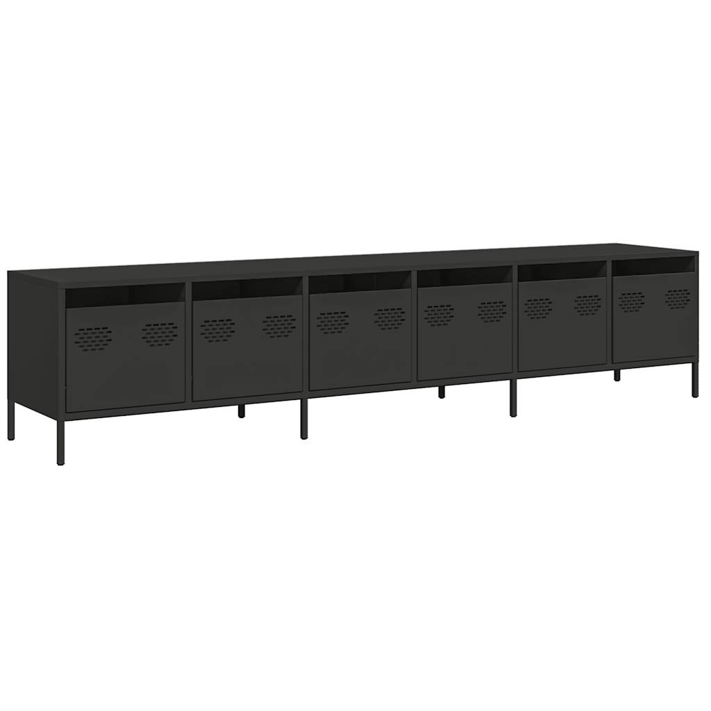 TV Cabinet Black 202x39x43,5 cm Cold-rolled Steel