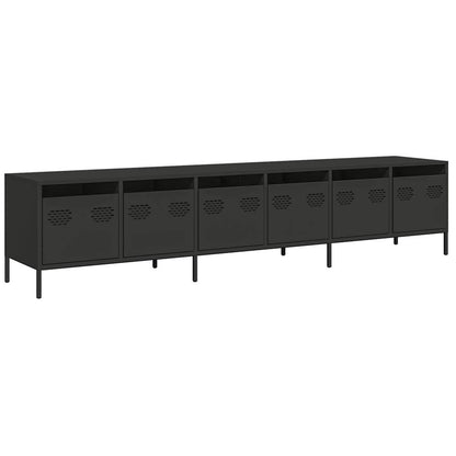 TV Cabinet Black 202x39x43,5 cm Cold-rolled Steel