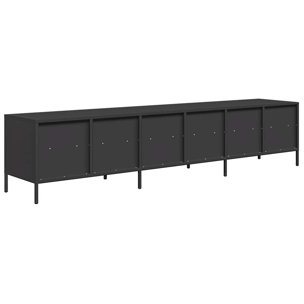 TV Cabinet Black 202x39x43,5 cm Cold-rolled Steel