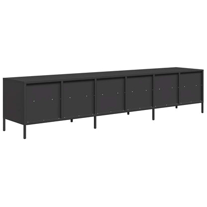 TV Cabinet Black 202x39x43,5 cm Cold-rolled Steel