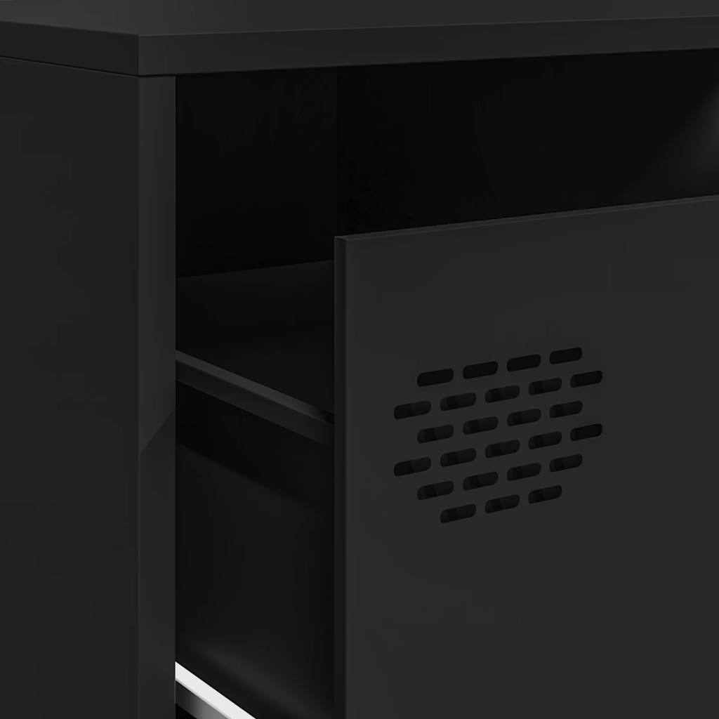 TV Cabinet Black 202x39x43,5 cm Cold-rolled Steel
