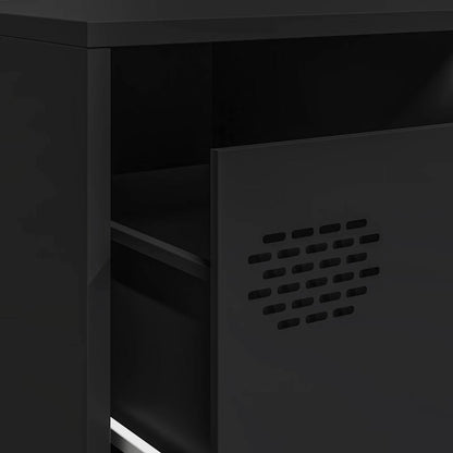 TV Cabinet Black 202x39x43,5 cm Cold-rolled Steel