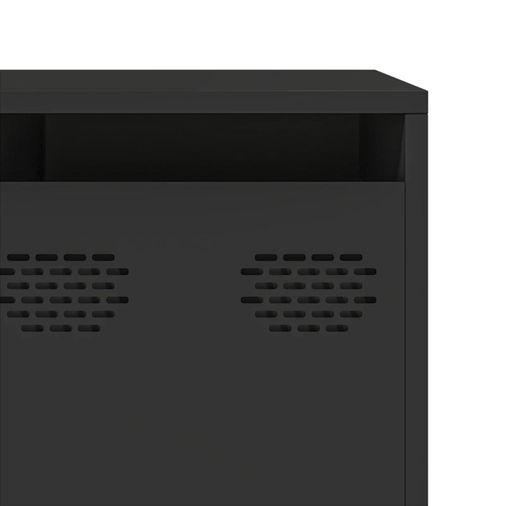 TV Cabinet Black 202x39x43,5 cm Cold-rolled Steel