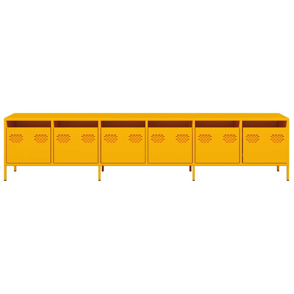 TV Cabinet Mustard Yellow 202x39x43,5 cm Cold-rolled Steel