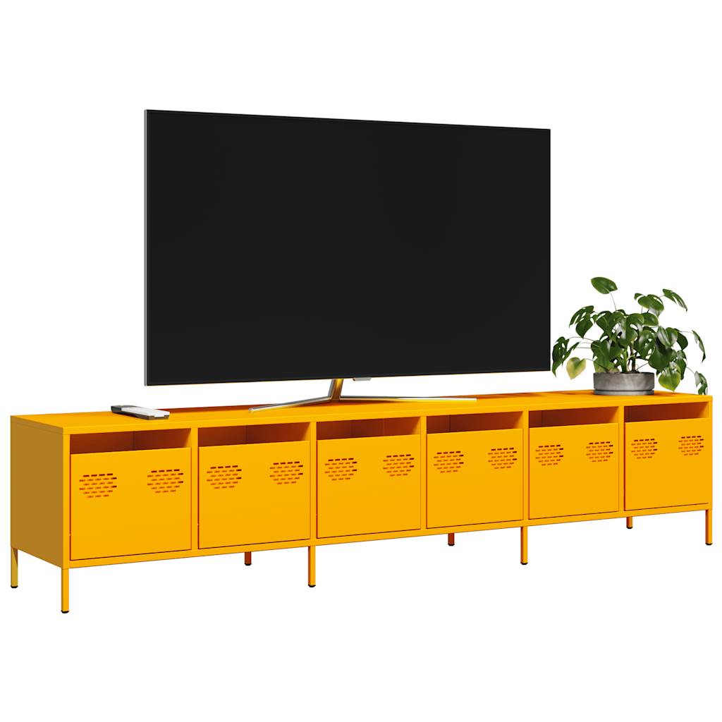 TV Cabinet Mustard Yellow 202x39x43,5 cm Cold-rolled Steel