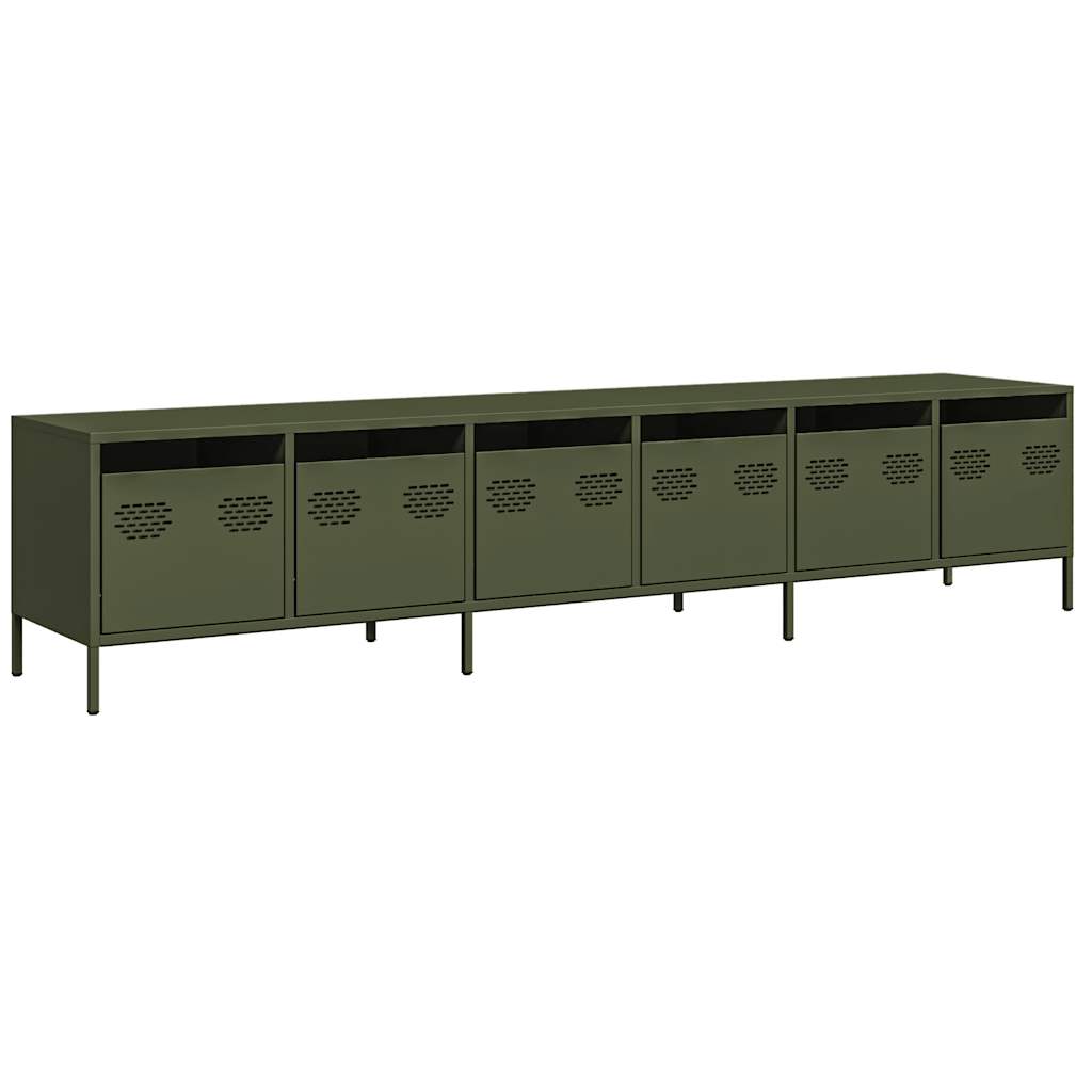 TV Cabinet Olive Green 202x39x43,5 cm Cold-rolled Steel