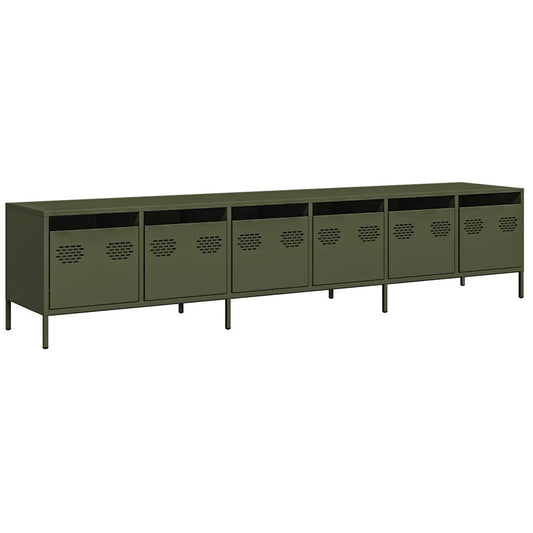 TV Cabinet Olive Green 202x39x43,5 cm Cold-rolled Steel
