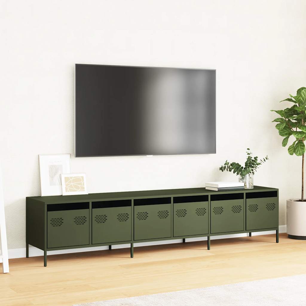 TV Cabinet Olive Green 202x39x43,5 cm Cold-rolled Steel