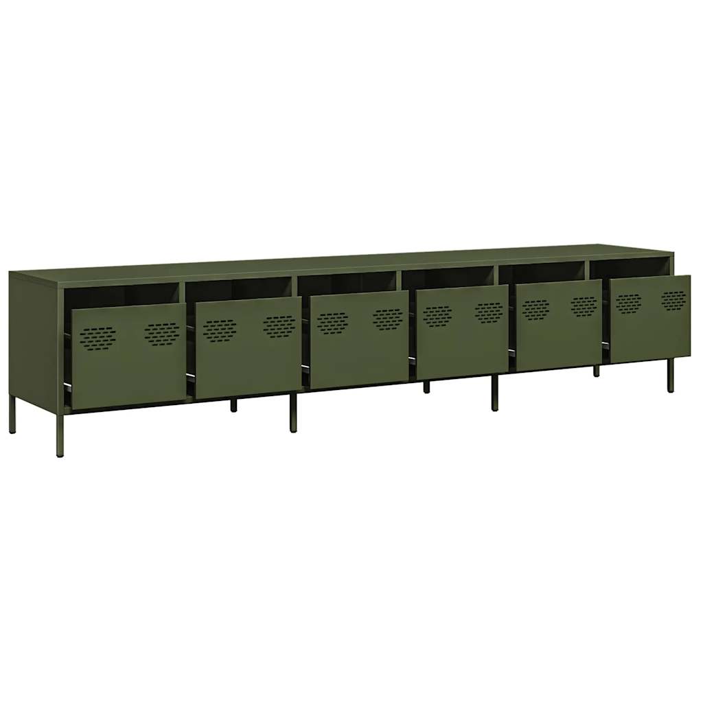 TV Cabinet Olive Green 202x39x43,5 cm Cold-rolled Steel