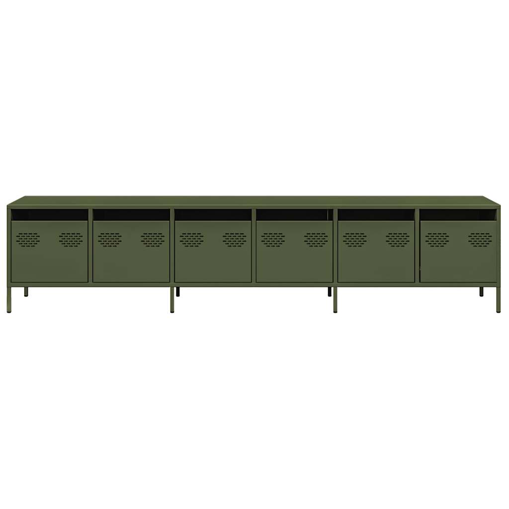TV Cabinet Olive Green 202x39x43,5 cm Cold-rolled Steel