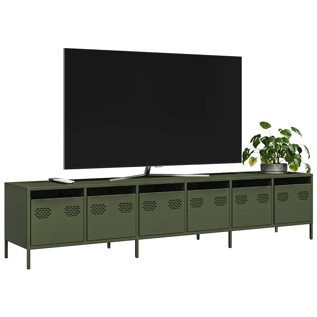 TV Cabinet Olive Green 202x39x43,5 cm Cold-rolled Steel