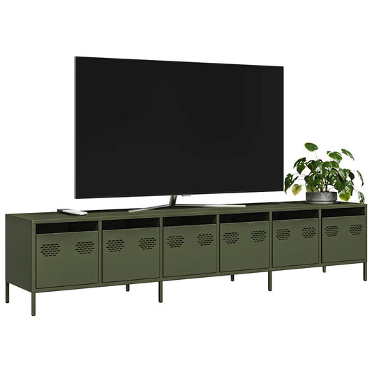 TV Cabinet Olive Green 202x39x43,5 cm Cold-rolled Steel