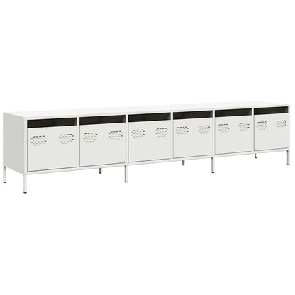 TV Cabinet White 202x39x43,5 cm Cold-rolled Steel